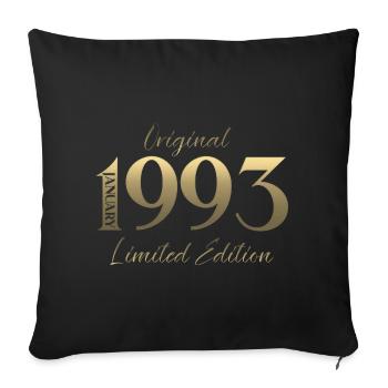 33e anniversaire Original janvier 1993 - Housse de coussin décorative 45 x 45 cm - noir - Devant