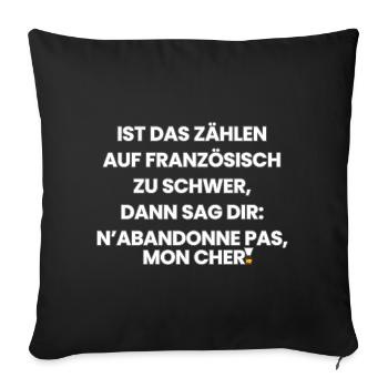 Germano-Français-Rime 1 (Ver. A) - Housse de coussin décorative 45 x 45 cm - noir - Devant