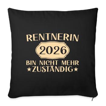Retraité 2026 Plus responsable Adieu à la retraite - Housse de coussin décorative 45 x 45 cm - noir - Devant