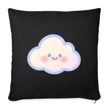 Nuage pastel Charme câlin Nuage des enfants - Housse de coussin décorative 45 x 45 cm - noir - Devant