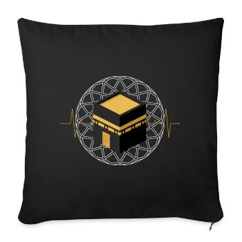 Kaaba Islam Spiritualité Pèlerinage Mecque Cadeau - Housse de coussin décorative 45 x 45 cm - noir - Devant