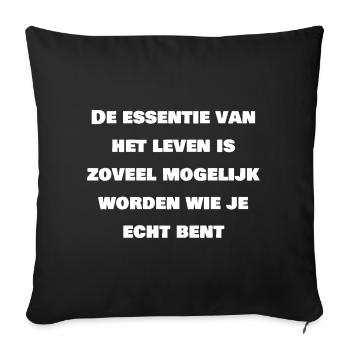 Essence de vie Vraiment Toi-même - Housse de coussin décorative 45 x 45 cm - noir - Devant