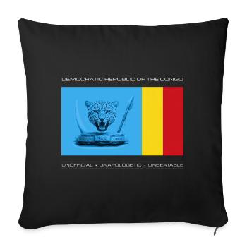 DRC BOLD UNOFFICIAL FLAG - Sofa pillowcase 17,3'' x 17,3'' (45 x 45 cm) - black - Front