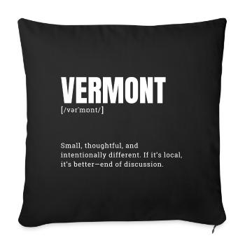 Chemise style Vermont Wordmark - Housse de coussin décorative 45 x 45 cm - noir - Devant