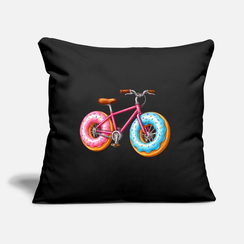 Vélo Donut – Conception de Vélo Mignon Housse de coussin décorative 45 x 45 cm