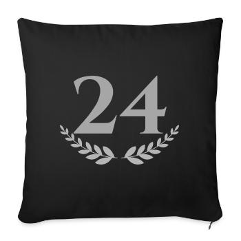 24 - Sofa pillowcase 17,3'' x 17,3'' (45 x 45 cm) - black - Front