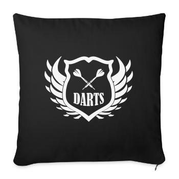 Darts Shield Wing Motif - Sofa pillowcase 17,3'' x 17,3'' (45 x 45 cm) - black - Front