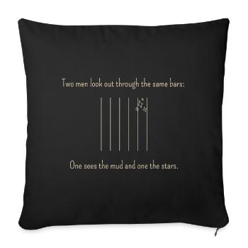 The classic for a change of perspective - Sofa pillowcase 17,3'' x 17,3'' (45 x 45 cm) - black - Front