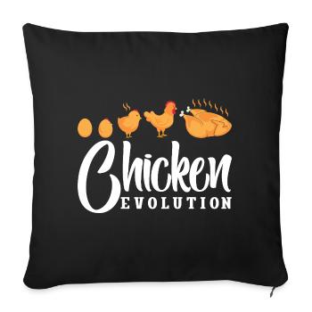 Chicken Whisperer Chicken Chicken Keeper Chickens - Sofa pillowcase 17,3'' x 17,3'' (45 x 45 cm) - black - Front