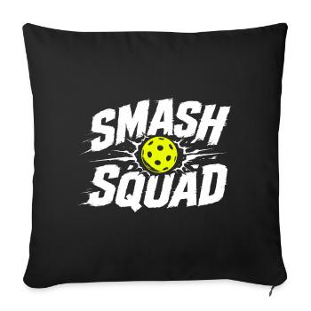 Smash squad funny pickleball player - Sofa pillowcase 17,3'' x 17,3'' (45 x 45 cm) - black - Front
