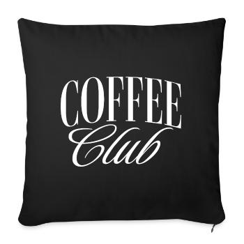 Coffee Club - Sofakissenbezug 45 x 45 cm - Schwarz - Vorne
