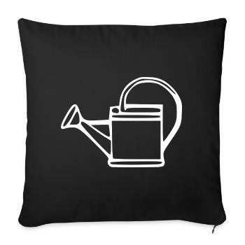 Watering Can Garden Gardener Gift - Sofa pillowcase 17,3'' x 17,3'' (45 x 45 cm) - black - Front
