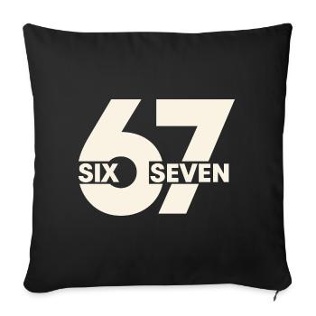 67 Six Seven – Urban Typography - Sofa pillowcase 17,3'' x 17,3'' (45 x 45 cm) - black - Front