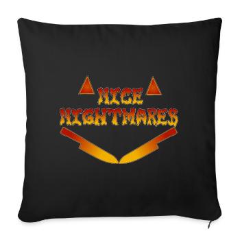 NICE NIGHTMARES Halloween Smile - Sofa pillowcase 17,3'' x 17,3'' (45 x 45 cm) - black - Front