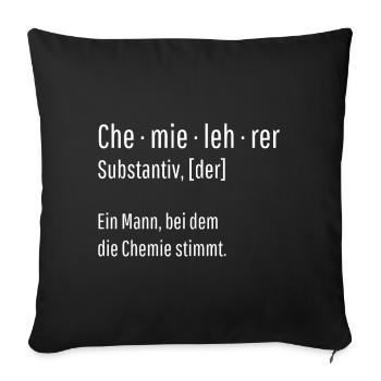 Chemielehrer Substantiv Definition Geschenk - Sofakissenbezug 45 x 45 cm - Schwarz - Vorne