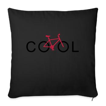 cool mountainbike - Sofa pillowcase 17,3'' x 17,3'' (45 x 45 cm) - black - Front