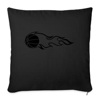 basket-fire - Housse de coussin décorative 45 x 45 cm - noir - Devant