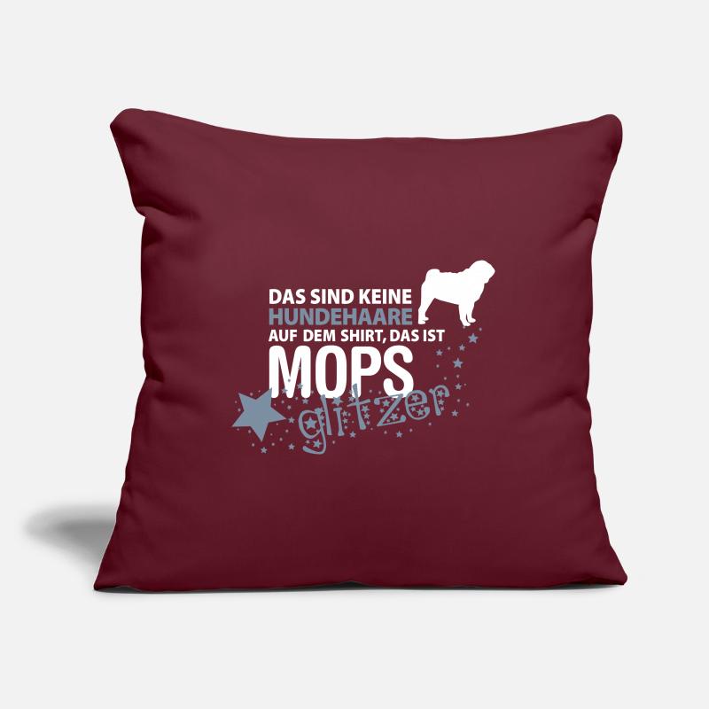 Mops Glitzer Sofakissenbezug 45 x 45 cm