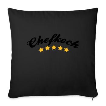 chef cook - Sofa pillowcase 17,3'' x 17,3'' (45 x 45 cm) - black - Front