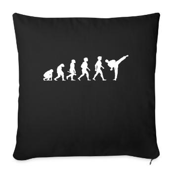 Evolution Karate Kampfsport - Sofakissenbezug 45 x 45 cm - Schwarz - Vorne