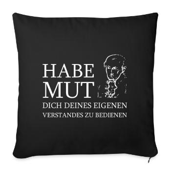 Avoir du courage en disant citation citation de vie aphorisme - Housse de coussin décorative 45 x 45 cm - noir - Devant