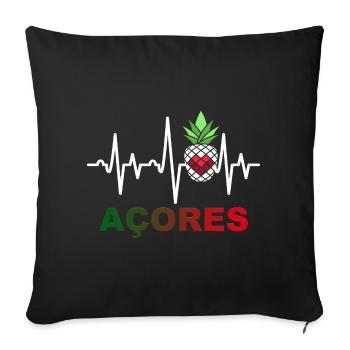 Acores Azores Azores Portugal island group pineapple - Sofa pillowcase 17,3'' x 17,3'' (45 x 45 cm) - black - Front
