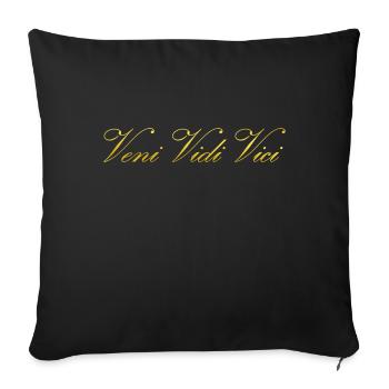 Zyzz Veni Vidi Vici - Sofa pillowcase 17,3'' x 17,3'' (45 x 45 cm) - black - Front