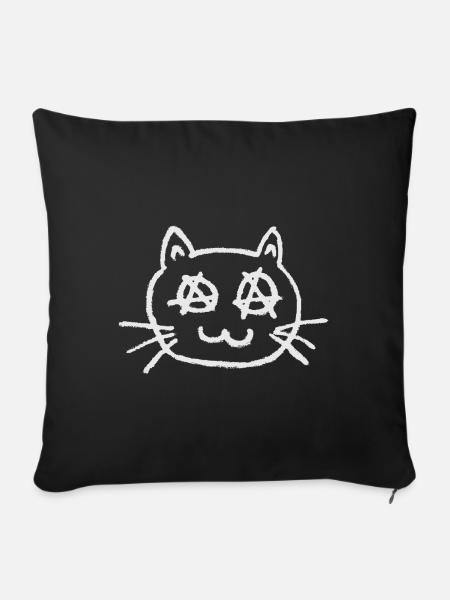 #cat - Sofakissenbezug 45 x 45 cm - Schwarz