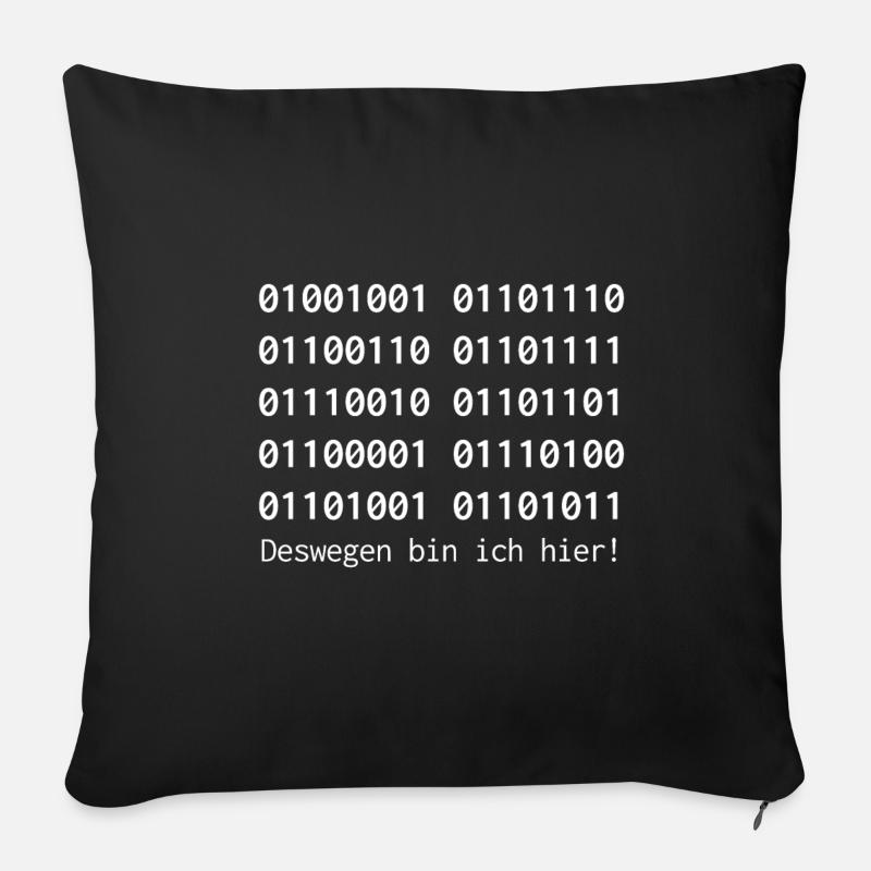 Informatik - Sofakissenbezug 45 x 45 cm - Schwarz