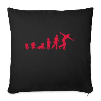 evolution pelote basque 260 - Housse de coussin décorative 45 x 45 cm - noir - Devant
