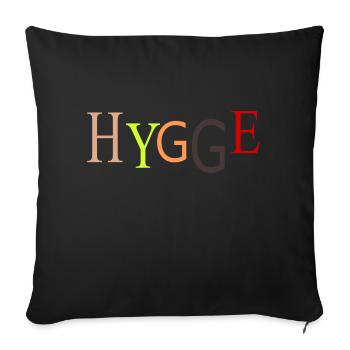 HYGGE - Sofakissenbezug 45 x 45 cm - Schwarz - Vorne