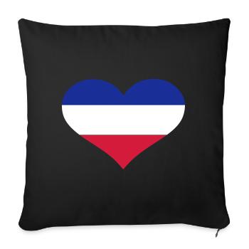 Pays-Bas - Housse de coussin décorative 45 x 45 cm - noir - Devant