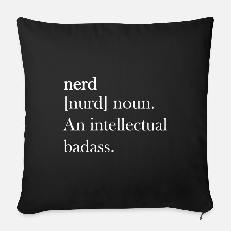 Nerd Nerds Definition - Sofakissenbezug 45 x 45 cm - Schwarz