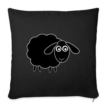 black sheep - Sofa pillowcase 17,3'' x 17,3'' (45 x 45 cm) - black - Front
