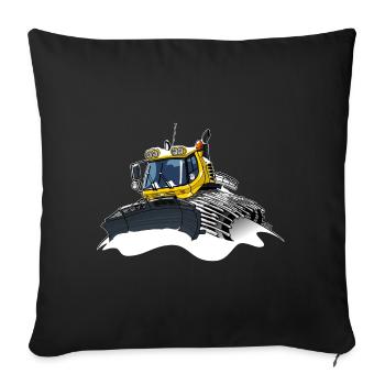 yellow snow shovel snow - Sofa pillowcase 17,3'' x 17,3'' (45 x 45 cm) - black - Front
