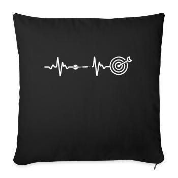 Darts Dart - Sofa pillowcase 17,3'' x 17,3'' (45 x 45 cm) - black - Front