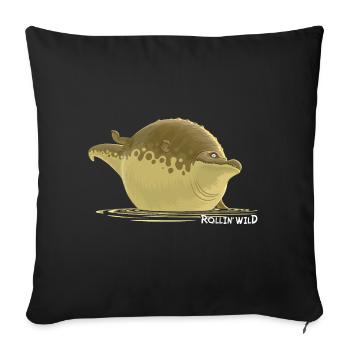 Rollin' Wild - Crocodile - Sofakissenbezug 45 x 45 cm - Schwarz - Vorne