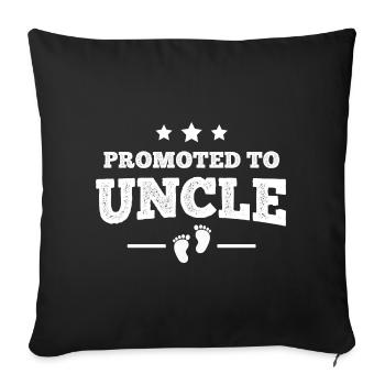 Promoted To Uncle - Sofa pillowcase 17,3'' x 17,3'' (45 x 45 cm) - black - Front
