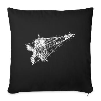 Missile Soyuz - Housse de coussin décorative 45 x 45 cm - noir - Devant