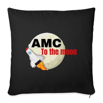 AMC to the moon Stonks - Sofa pillowcase 17,3'' x 17,3'' (45 x 45 cm) - black - Front