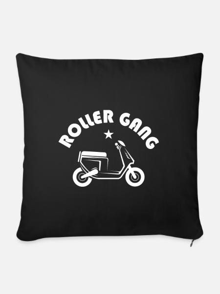 roller gang moped motorrad Rollerfahrer Symbol - Sofakissenbezug 45 x 45 cm - Schwarz