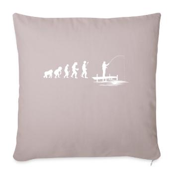 Entwicklung der Fischerei - Sofakissenbezug 45 x 45 cm - helles Taupe - Vorne