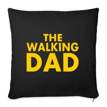 The walking dad - Housse de coussin décorative 45 x 45 cm - noir - Devant