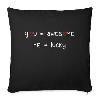 vous êtes génial amour Saint-Valentin en disant police - Housse de coussin décorative 45 x 45 cm - noir - Devant