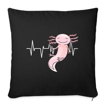 Funny Axolotl Cute Kawaii Animal Fun Liebhab - Sofa pillowcase 17,3'' x 17,3'' (45 x 45 cm) - black - Front