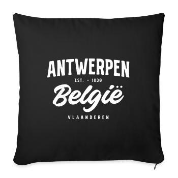 Antwerp Belgie Vintage Logo - Housse de coussin décorative 45 x 45 cm - noir - Devant
