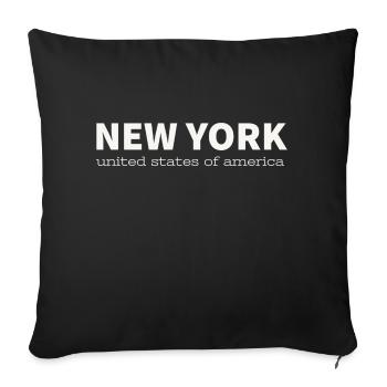 NEW YORK - Housse de coussin décorative 45 x 45 cm - noir - Devant