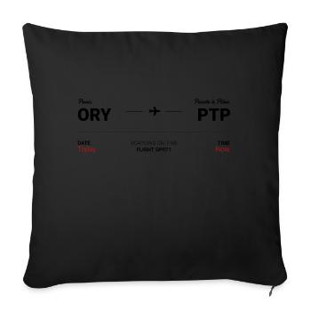 Paris - Pointe à Pitre - Housse de coussin décorative 45 x 45 cm - noir - Devant