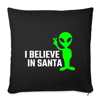 Alien Funny - Sofa pillowcase 17,3'' x 17,3'' (45 x 45 cm) - black - Front
