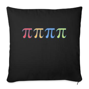 Pi *vintage x4 - Maths Engineer Science - Sofa pillowcase 17,3'' x 17,3'' (45 x 45 cm) - black - Front